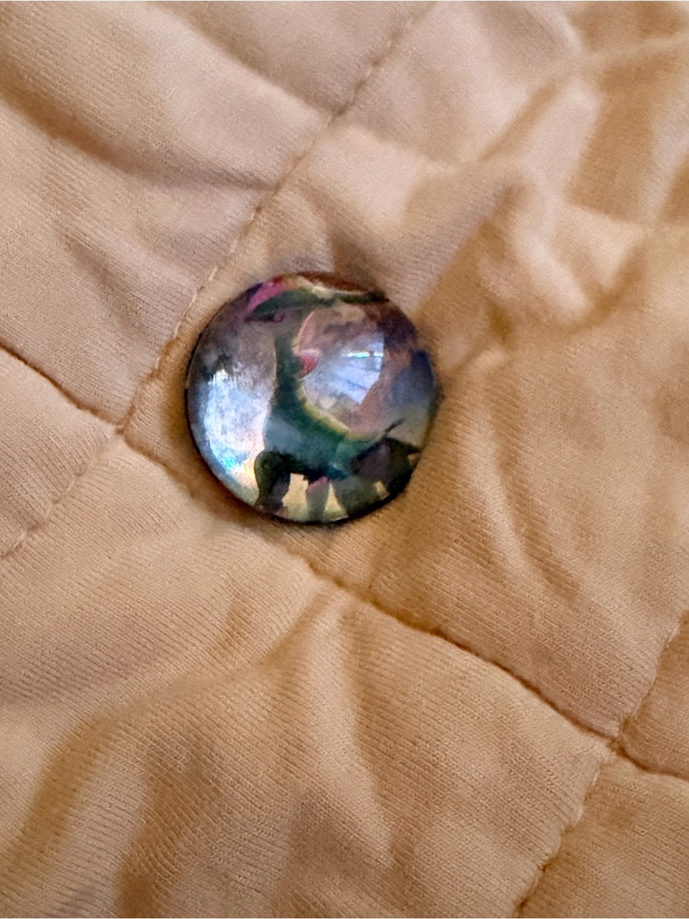 Pokemon Iridescent Glass Cabochon - Blue, Green, Purple